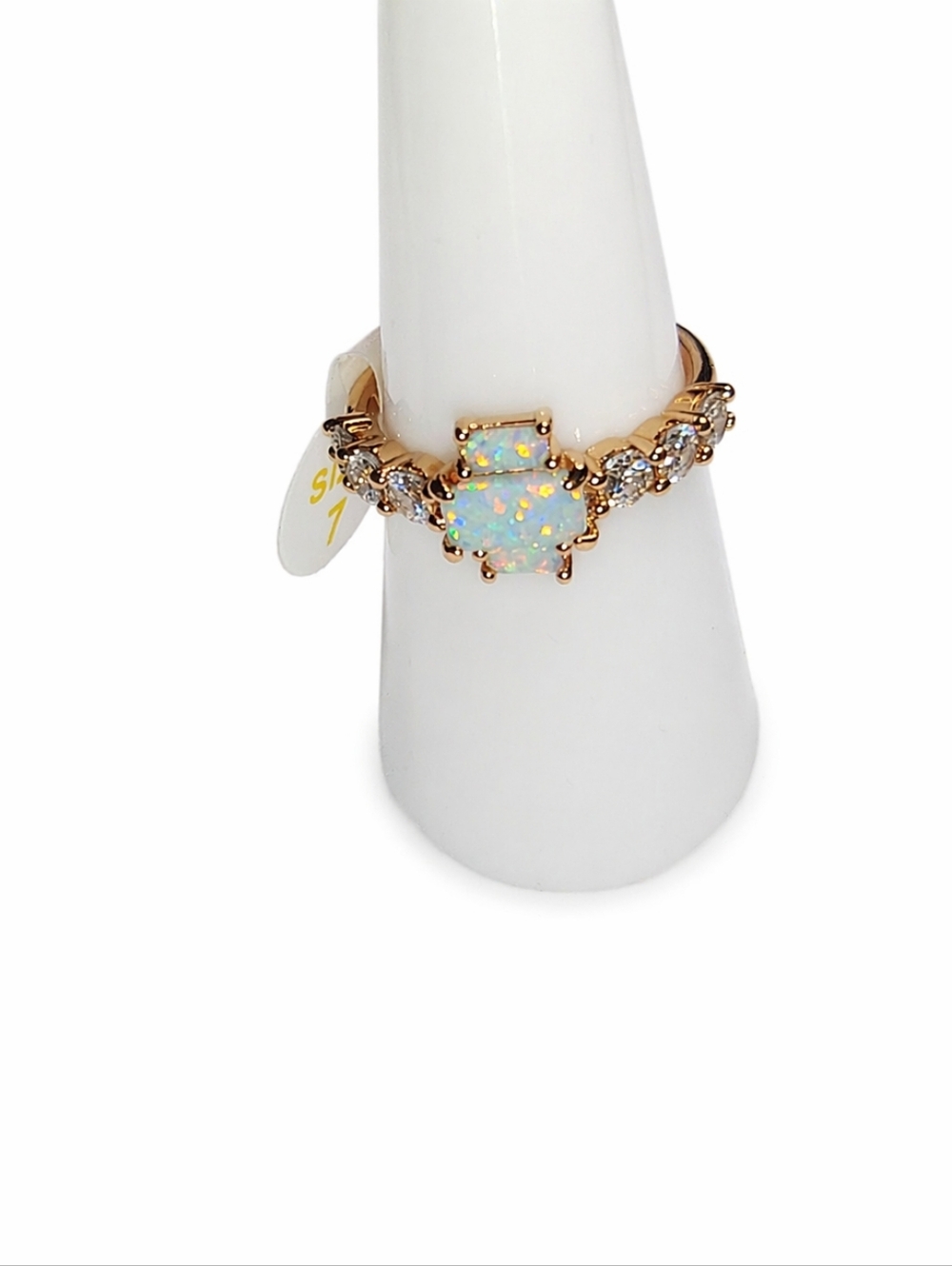Opal‎ Ring Size 7 – Rose Gold Plated Sparkle